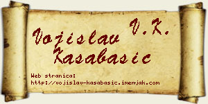 Vojislav Kasabašić vizit kartica
